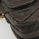 Chloe Paraty Hand Bag Leather 2way Brown Gold Auth 187206A-15