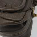 Chloe Paraty Hand Bag Leather 2way Brown Gold Auth 187206A-16