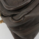Chloe Paraty Hand Bag Leather 2way Brown Gold Auth 187206A-17
