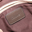Chloe Paraty Hand Bag Leather 2way Brown Gold Auth 187206A-19