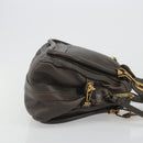 Chloe Paraty Hand Bag Leather 2way Brown Gold Auth 187206A-3