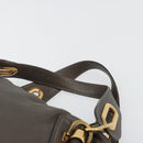 Chloe Paraty Hand Bag Leather 2way Brown Gold Auth 187206A-14
