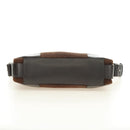 LOEWE Anagram Shoulder Bag Suede Leather Brown Silver Auth 187211SAV-5