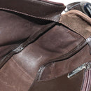 LOEWE Anagram Shoulder Bag Suede Leather Brown Silver Auth 187211SAV-23