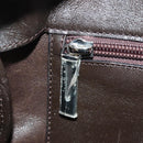 LOEWE Anagram Shoulder Bag Suede Leather Brown Silver Auth 187211SAV-24
