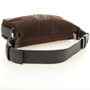LOEWE Anagram Shoulder Bag Suede Leather Brown Silver Auth 187211SAV-7
