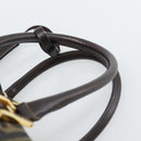 FENDI Zucca Canvas Hand Bag 2way Black Brown Auth 187214-11