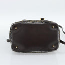 FENDI Zucca Canvas Hand Bag 2way Black Brown Auth 187214-16