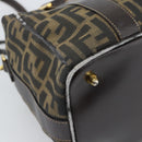 FENDI Zucca Canvas Hand Bag 2way Black Brown Auth 187214-20
