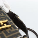 FENDI Zucca Canvas Hand Bag 2way Black Brown Auth 187214-7