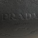 PRADA Shoulder Bag Leather Black Silver Auth 187215SAV-18