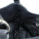 PRADA Shoulder Bag Leather Black Silver Auth 187215SAV-20