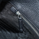 PRADA Shoulder Bag Leather Black Silver Auth 187215SAV-22