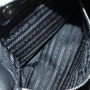 PRADA Shoulder Bag Leather Black Silver Auth 187215SAV-23