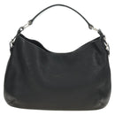 PRADA Shoulder Bag Leather Black Silver Auth 187215SAV-2