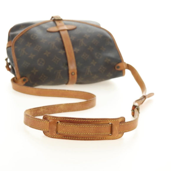 LOUIS VUITTON Monogram Saumur 30 Shoulder Bag M42256 LV Auth 187218