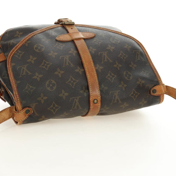 LOUIS VUITTON Monogram Saumur 30 Shoulder Bag M42256 LV Auth 187218