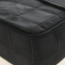 CHANEL Choco Bar Chain New Travel Line Bag Canvas Black CC Auth 187224SAV-16