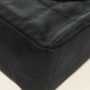 CHANEL Choco Bar Chain New Travel Line Bag Canvas Black CC Auth 187224SAV-17