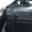 CHANEL Choco Bar Chain New Travel Line Bag Canvas Black CC Auth 187224SAV-26