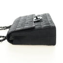 CHANEL Choco Bar Chain New Travel Line Bag Canvas Black CC Auth 187224SAV-3