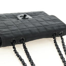 CHANEL Choco Bar Chain New Travel Line Bag Canvas Black CC Auth 187224SAV-6
