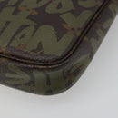 LOUIS VUITTON Monogram Graffiti Pochette Accessoires Khaki M92191 Auth 187250A-16