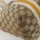 GUCCI GG Canvas Sherry Line Tote Bag Beige Gold 137396 Auth 187252-16
