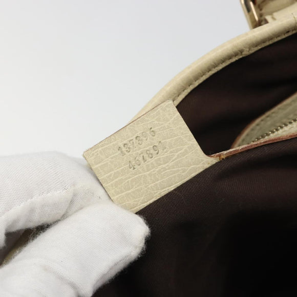 GUCCI GG Canvas Sherry Line Tote Bag Beige Gold 137396 Auth 187252