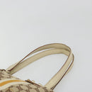 GUCCI GG Canvas Sherry Line Tote Bag Beige Gold 137396 Auth 187252-8