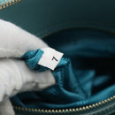 PRADA Hand Bag Safiano Leather 2way Turquoise Blue Gold Auth 187253V-10