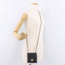 CHANEL Matelasse Chain Shoulder Bag Lamb Skin Black Gold CC Auth 187256SAM-27