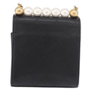 CHANEL Matelasse Chain Shoulder Bag Lamb Skin Black Gold CC Auth 187256SAM-3