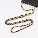 CHANEL Matelasse Chain Shoulder Bag Lamb Skin Black Gold CC Auth 187256SAM-7