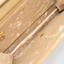 CHANEL Matelasse Chain Shoulder Bag Lamb Skin Beige Gold CC Auth 187257-10