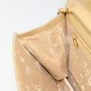 CHANEL Matelasse Chain Shoulder Bag Lamb Skin Beige Gold CC Auth 187257-25