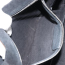 Salvatore Ferragamo Vala Chain Shoulder Bag Suede Black Silver Auth 187258A-11