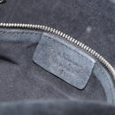 Salvatore Ferragamo Vala Chain Shoulder Bag Suede Black Silver Auth 187258A-12