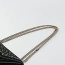 Salvatore Ferragamo Vala Chain Shoulder Bag Suede Black Silver Auth 187258A-8