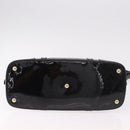 GUCCI Micro GG Canvas Bag Patent Leather 2way Outlet Black 309617 Auth 187261-13