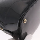 GUCCI Micro GG Canvas Bag Patent Leather 2way Outlet Black 309617 Auth 187261-14