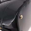 GUCCI Micro GG Canvas Bag Patent Leather 2way Outlet Black 309617 Auth 187261-16
