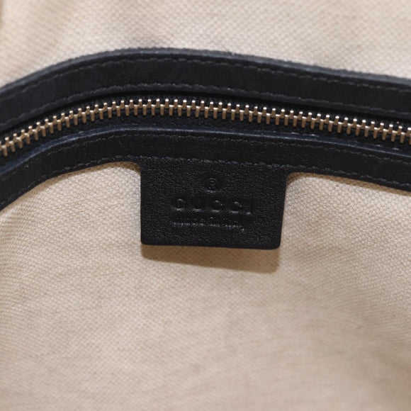 GUCCI Micro GG Canvas Bag Patent Leather 2way Outlet Black 309617 Auth 187261