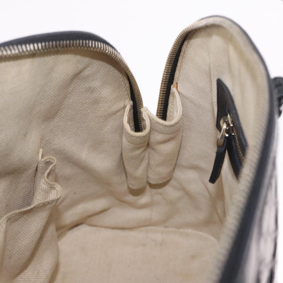 GUCCI Micro GG Canvas Bag Patent Leather 2way Outlet Black 309617 Auth 187261