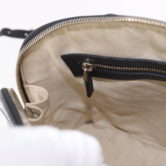 GUCCI Micro GG Canvas Bag Patent Leather 2way Outlet Black 309617 Auth 187261