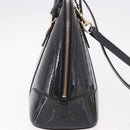GUCCI Micro GG Canvas Bag Patent Leather 2way Outlet Black 309617 Auth 187261-5