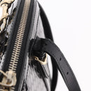 GUCCI Micro GG Canvas Bag Patent Leather 2way Outlet Black 309617 Auth 187261-9