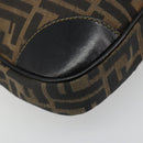 FENDI Zucca Canvas Tote Bag Black Brown Auth 187262A-11