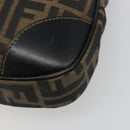 FENDI Zucca Canvas Tote Bag Black Brown Auth 187262A-12