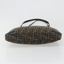 FENDI Zucca Canvas Tote Bag Black Brown Auth 187262A-9